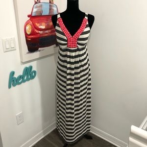 Pink jeweled beach maxi dress